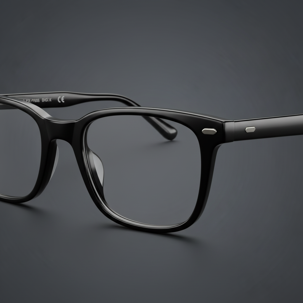 Modern Black Square Eyeglasses