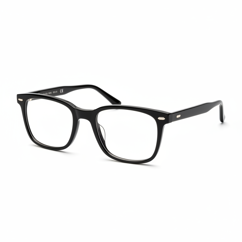 Modern black square eyeglasses