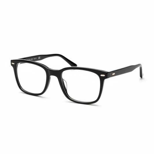 Modern black square eyeglasses
