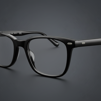 Modern Black Square Eyeglasses