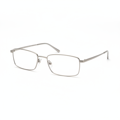 Sophisticated titanium rectangular eyeglasses